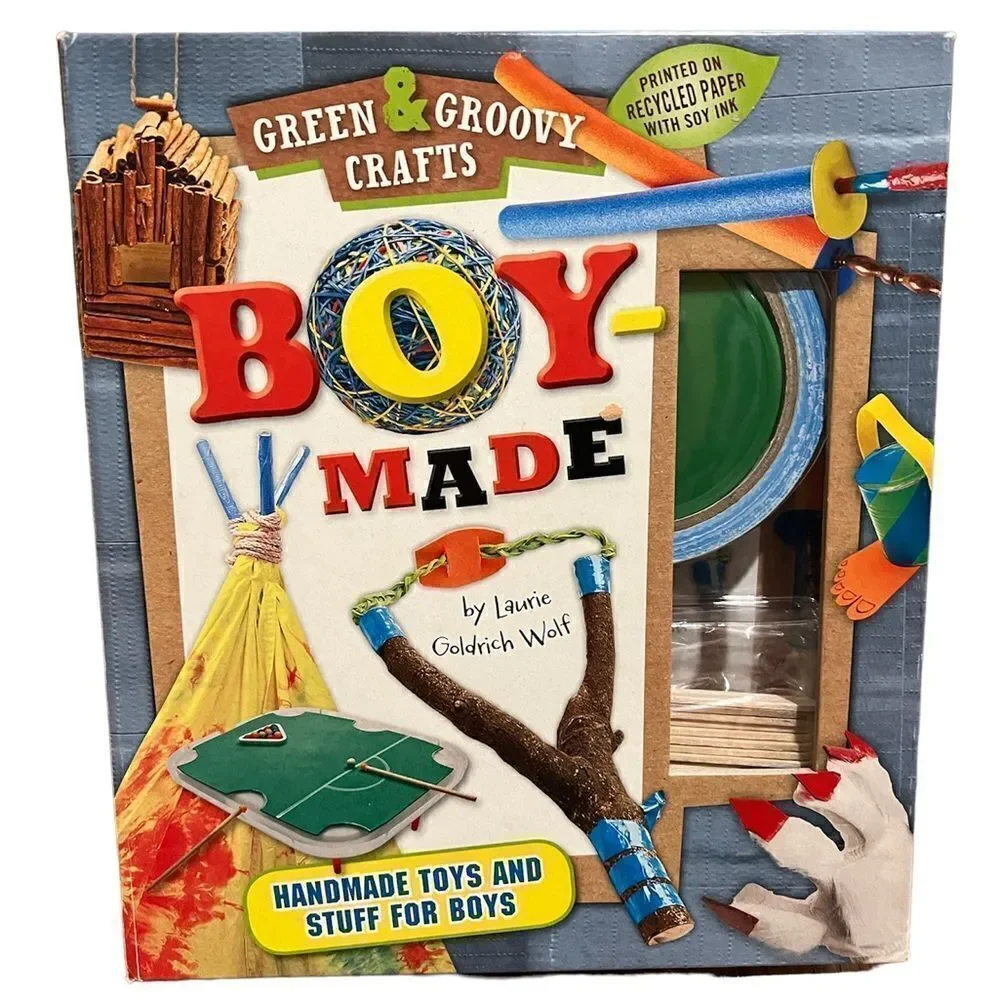Green & Groovy Crafts Boy Made Handmade Toys & Stuff for Boys. NWOT.